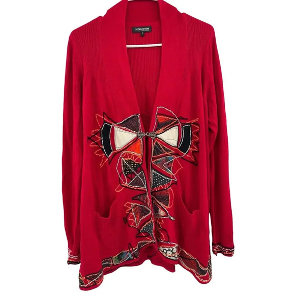 The Collection Debenhams Sweater Embroidered Patch size UK 16 US 12 Cotton Blend - Picture 2 of 11